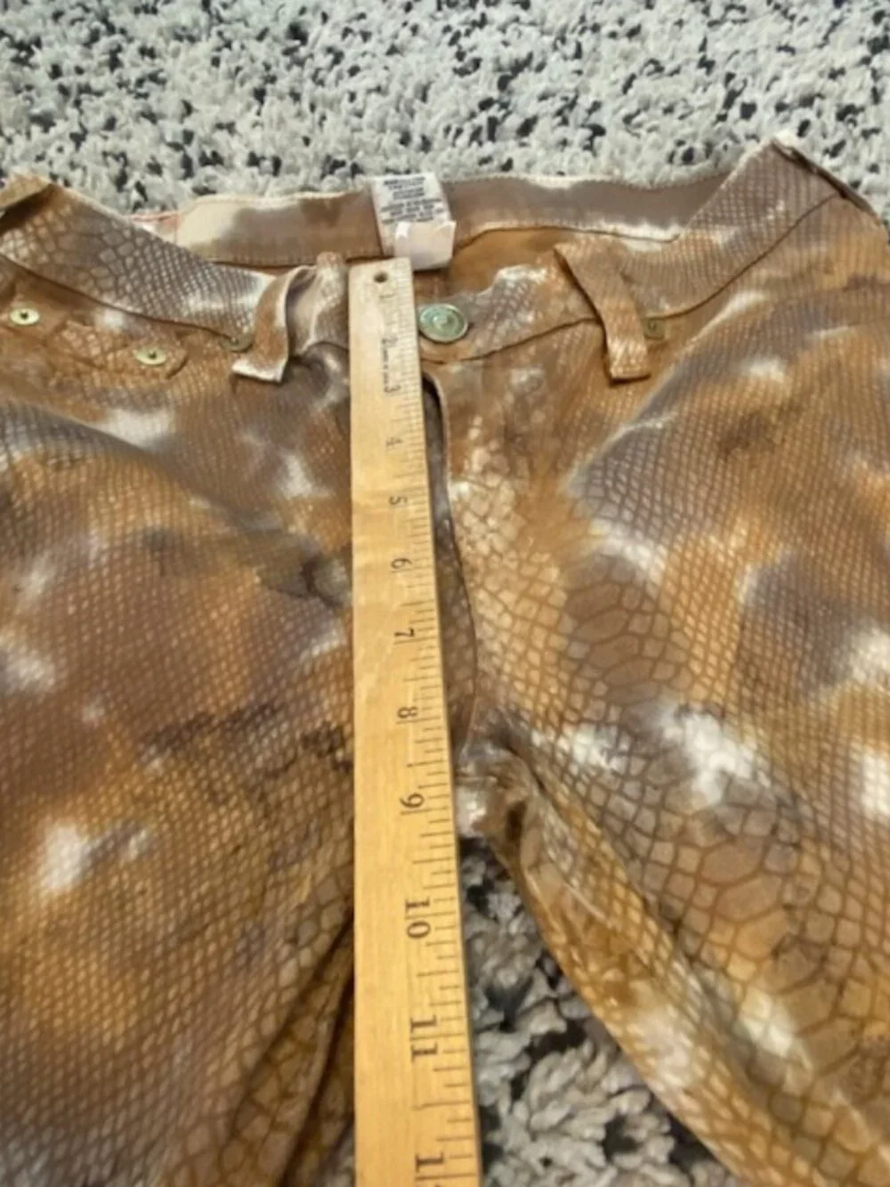 VTG True Religion Y2K Skinny low Rise Jeans Snake Skin 29/ 29 - Picture 10 of 16